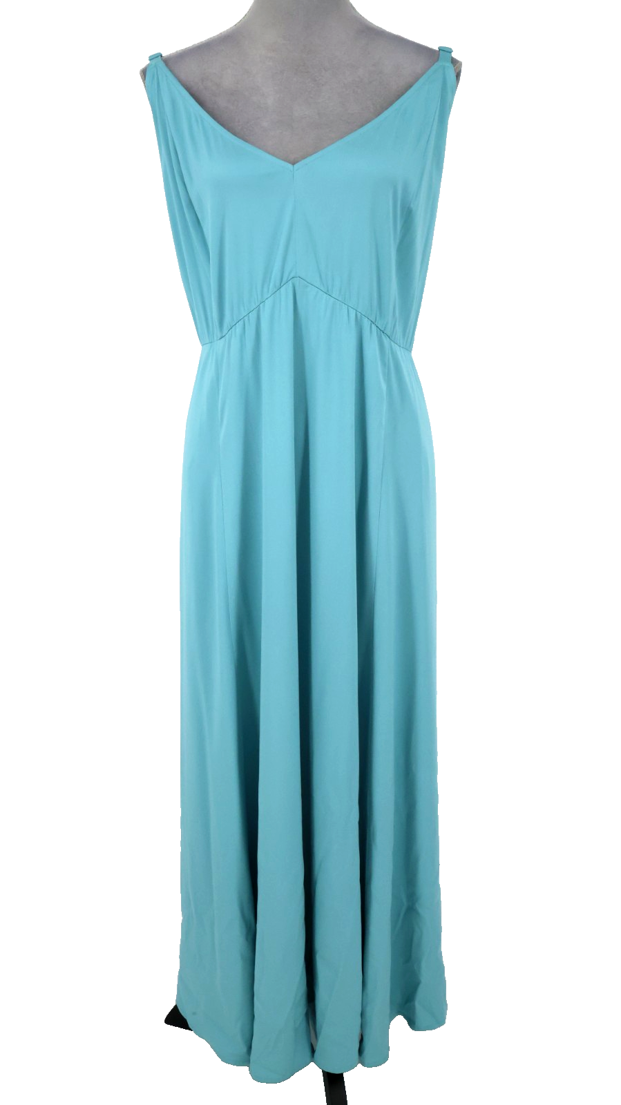 Torrid Dress 4 Plus Size 4x Blue Maxi Stretch Knit Challis Trapeze Straps New